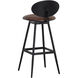 Ember 39 inch Bravo Cognac Swivel Barstool, Swivel